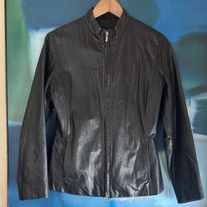 Vintage Roco Baroco Black Leather Jacket